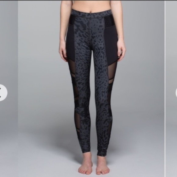 lululemon athletica, Pants & Jumpsuits, Lululemon Black Leopard Print  Leggings